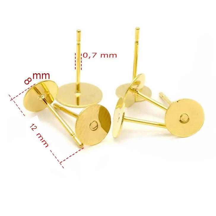 Earring base golden