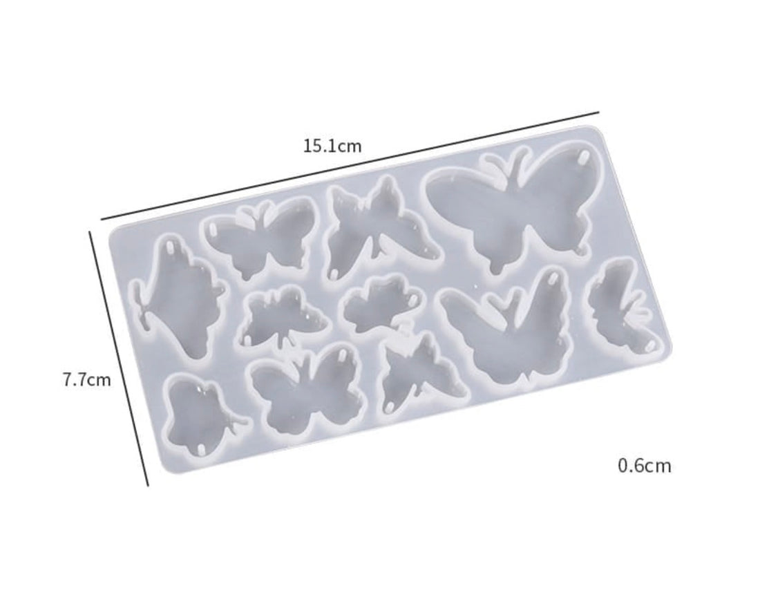 11 Cavity Butterfly jewelry keychain Mould