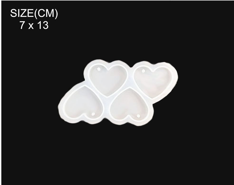 4 in 1 heart keychain mould