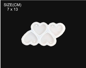 4 in 1 heart keychain mould