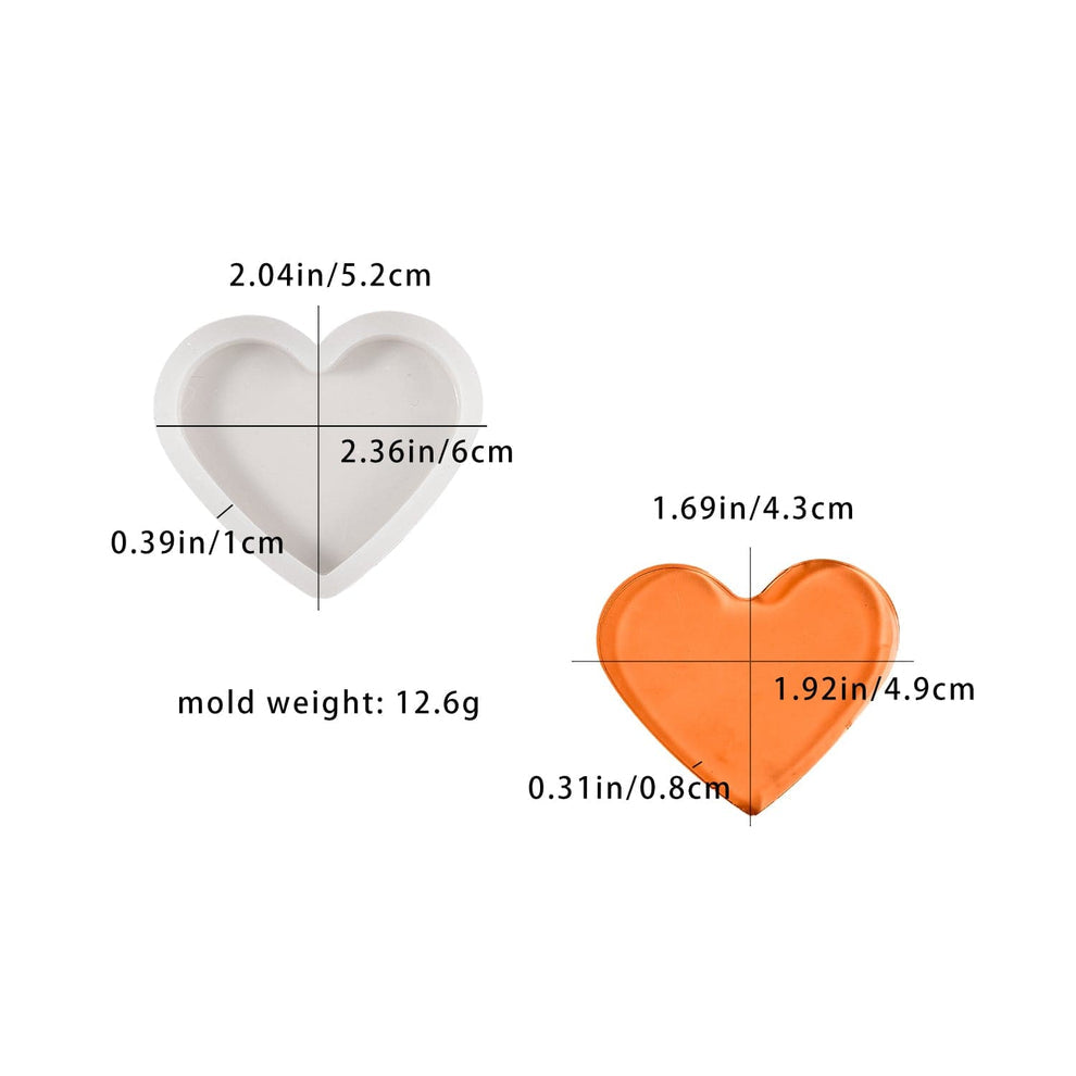 2 inch heart mould