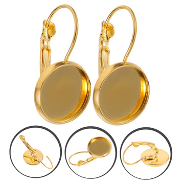 Golden Small Earring Base For Resin
