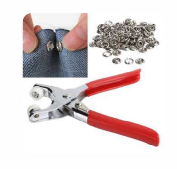 Silver button set with pillar