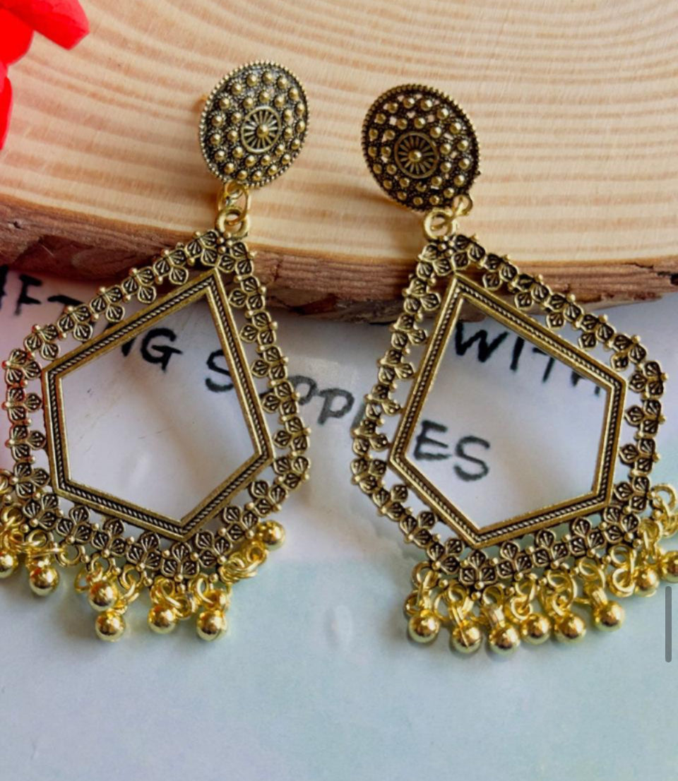 shape Resin jhumka base golden