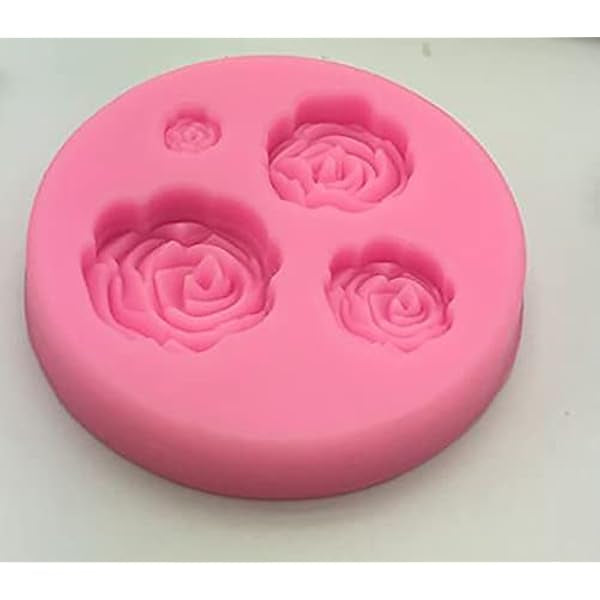 4 Cavity 3D Rose Mould