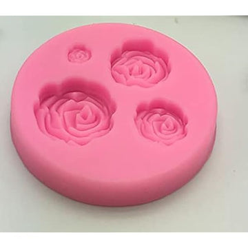 4 Cavity 3D Rose Mould
