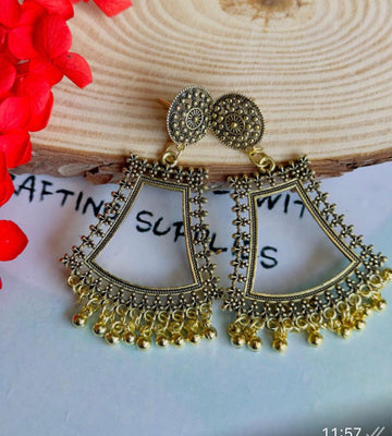 shape Resin jhumka base golden