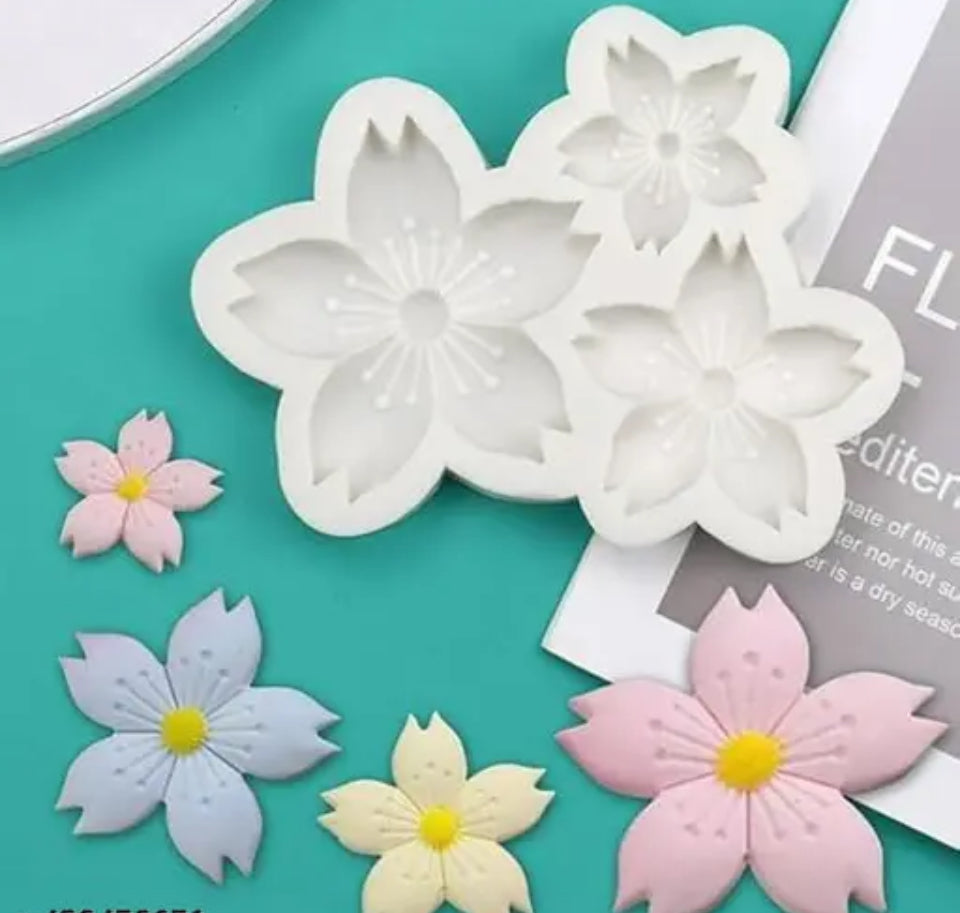 3 in 1 3D flower mould