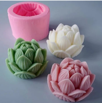 3D Lotus Shape Flower Candle Mould
