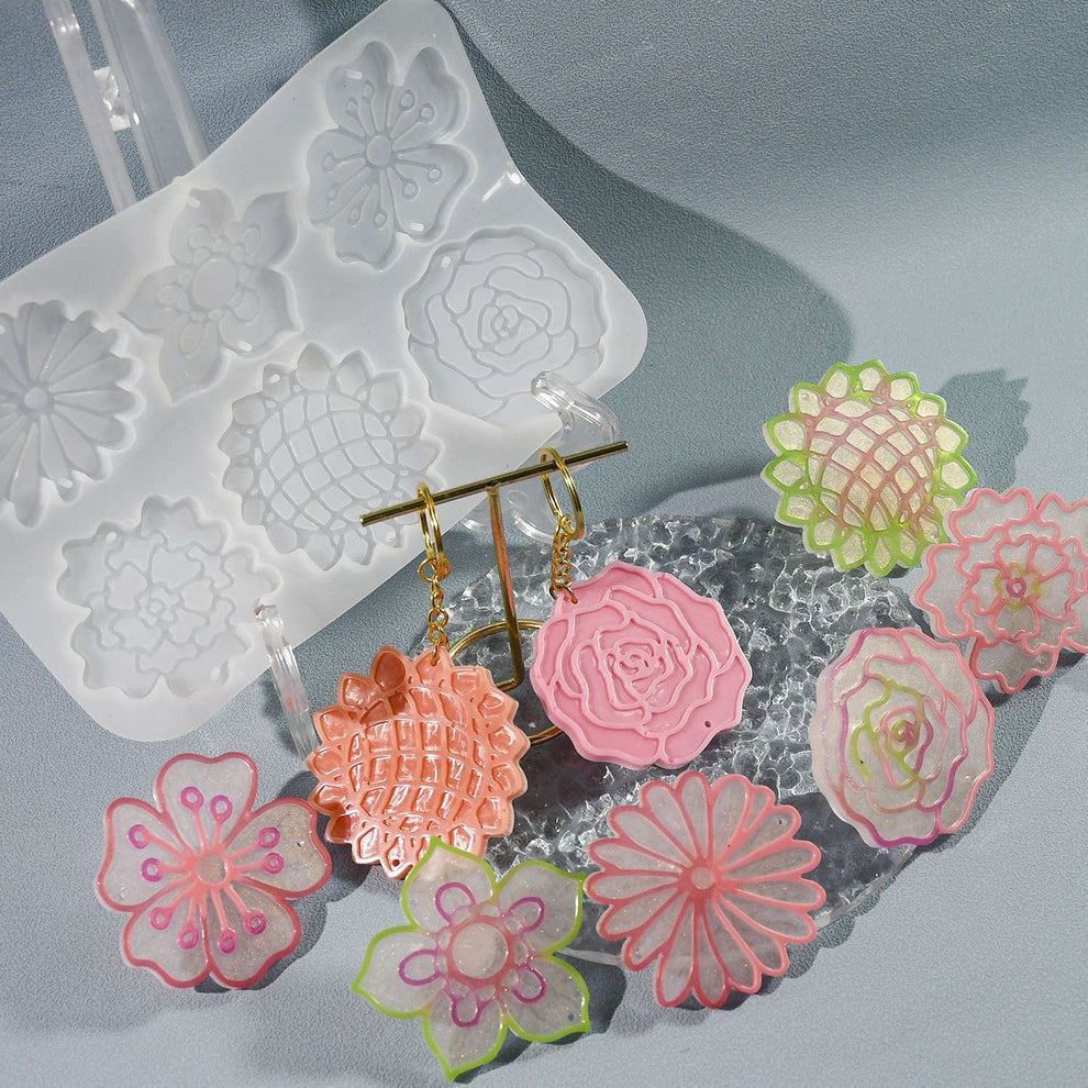 3D flower keychain mould