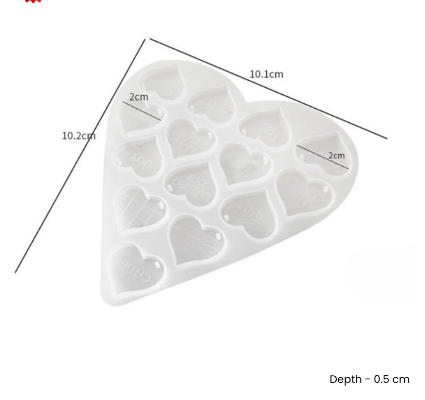 Heart Jewelry Keychain or Charm Mould
