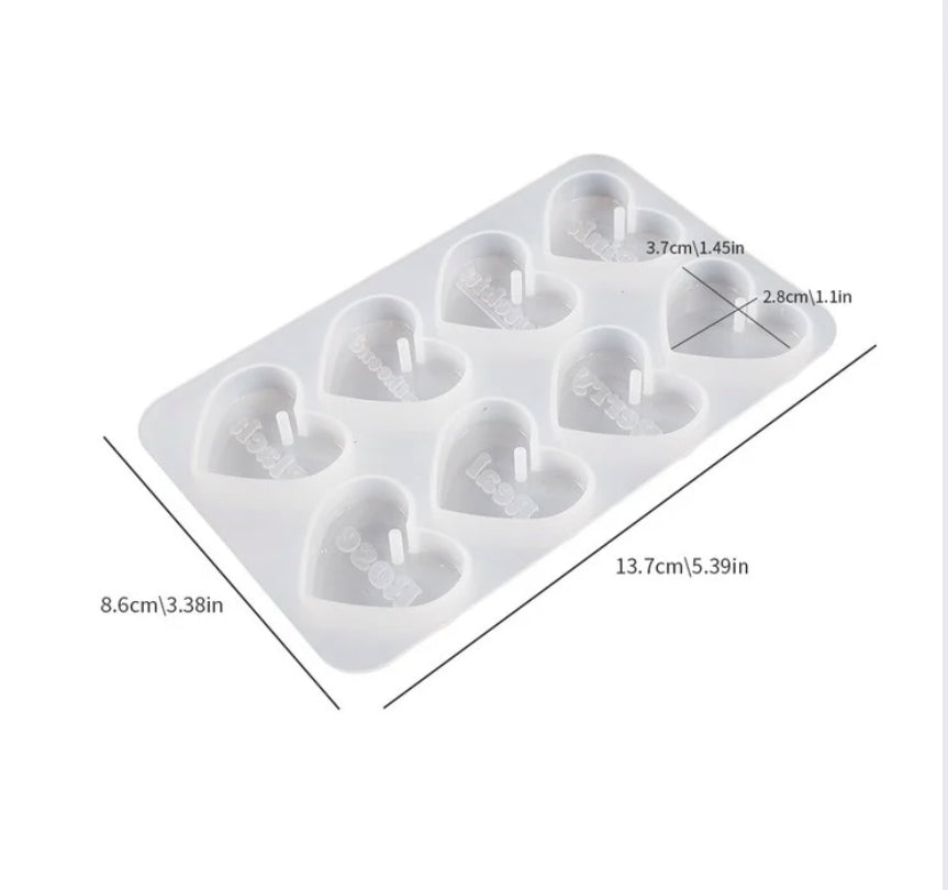 Love Heart Keychain And Earring Mould