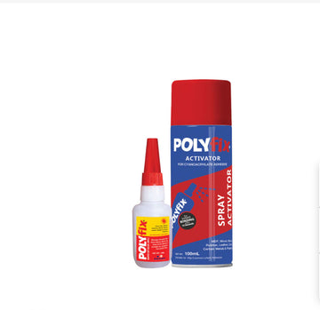 Polyfix MV glue + glass spray activator combo
