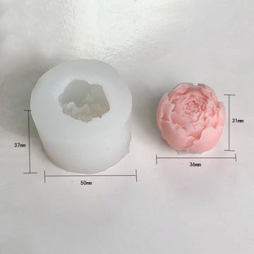 3D Rose Flower Candle Mould (181)