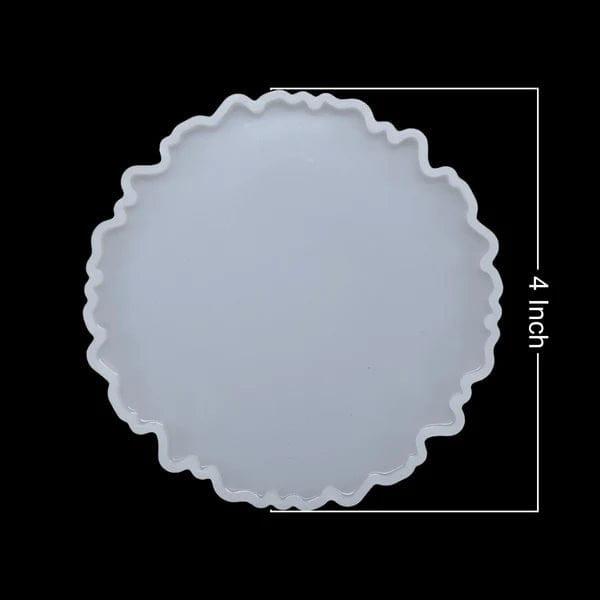 4 inch agate round  coaster mould