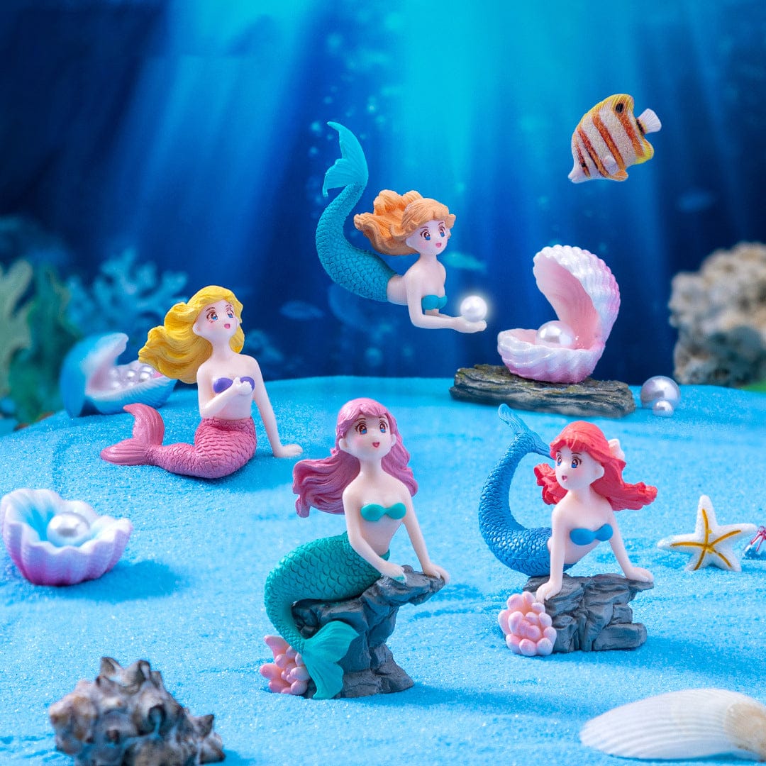 4 pieces mermaid miniature