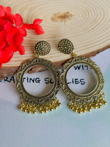 Resin jhumka base golden