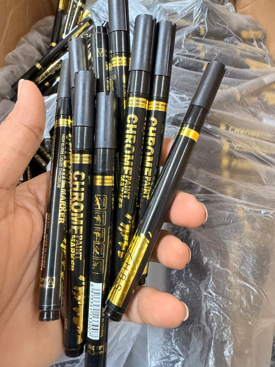 Metallic Chrome Pen Golden