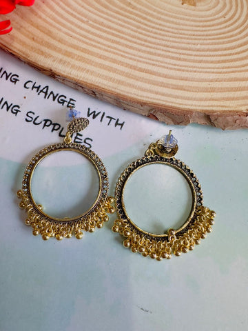 Resin jhumka base golden