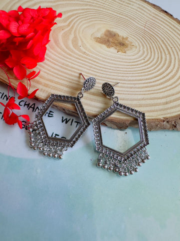 Resin jhumka base silver