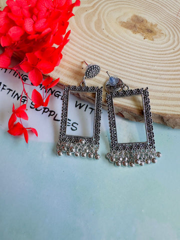 Resin jhumka base silver