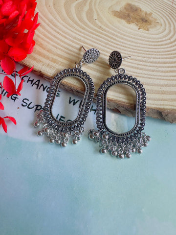 Resin jhumka base silver