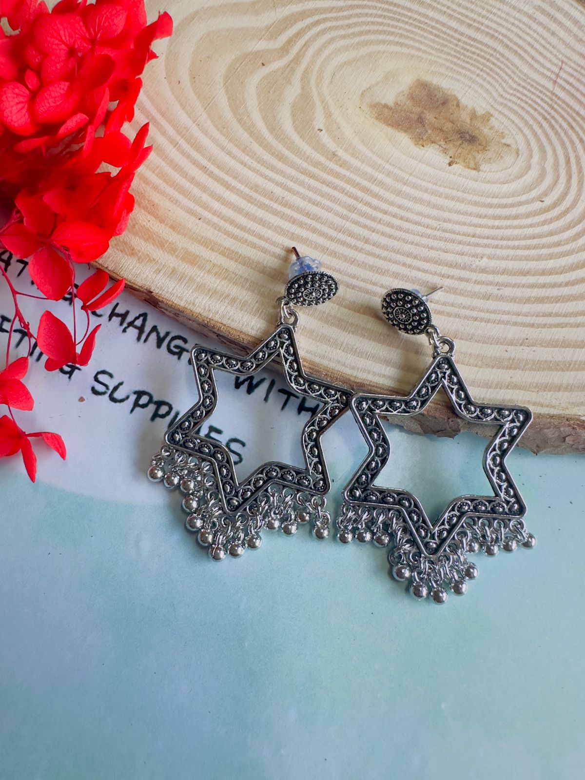 Resin jhumka base silver
