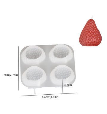 4 Cavities Strawberry Mould