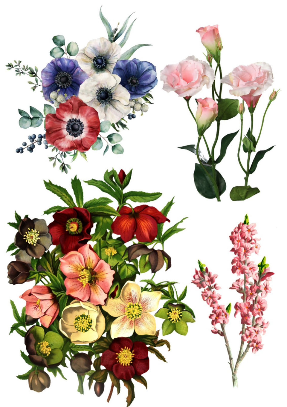 Flower design 3 Resin color sticker