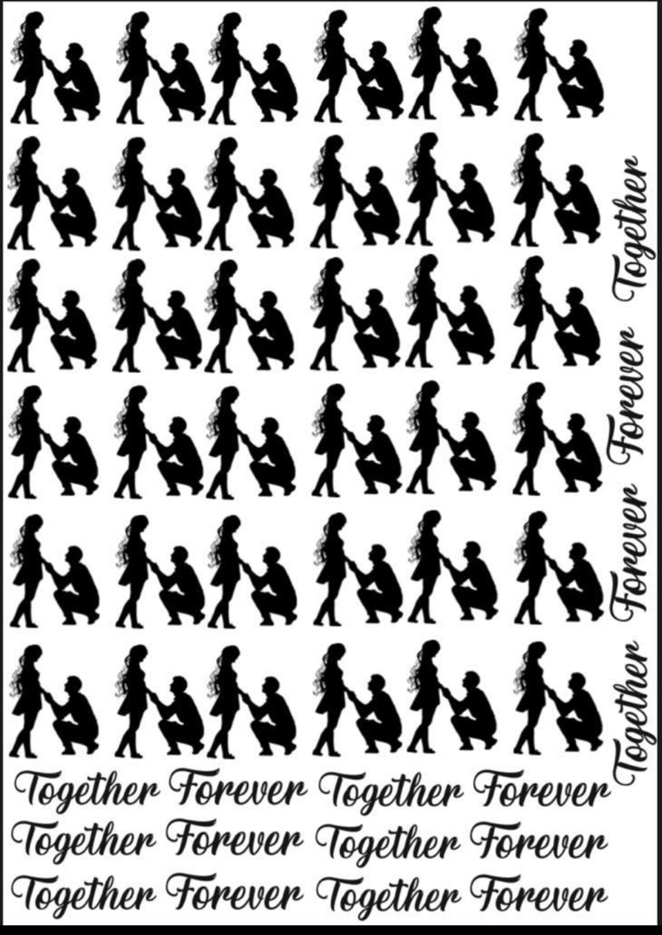 Love forever Resin color sticker