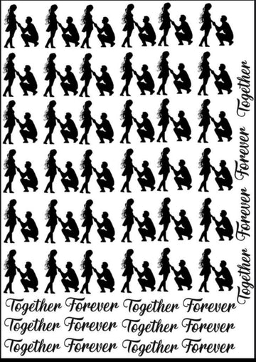 Love forever Resin color sticker