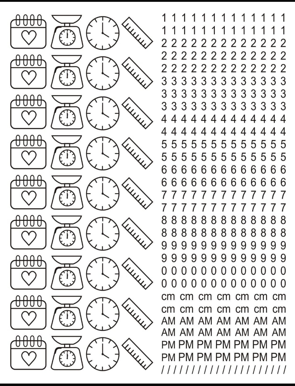 Birth chart Resin color sticker