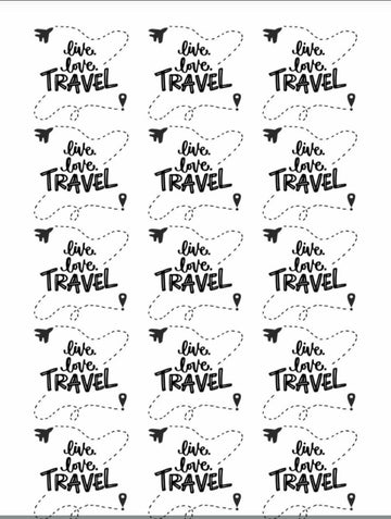 Travel tag Resin color sticker