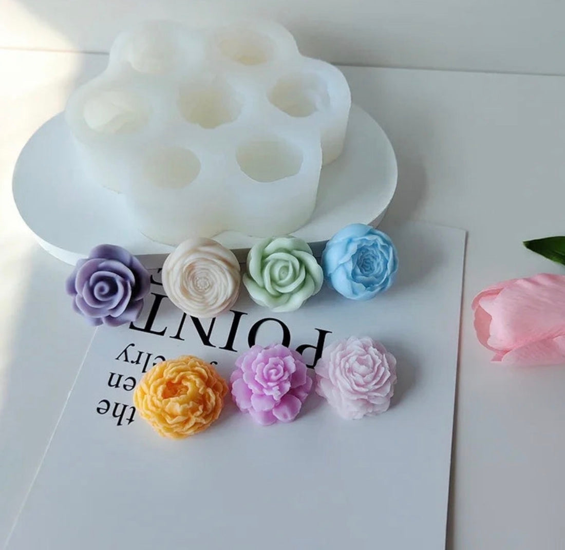 9 Cavity 3D Flower Or Candle Mould
