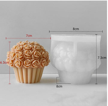 Rose Bouquet Candle Mould
