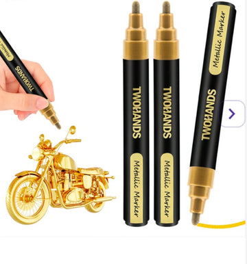 Thick metallic golden pen