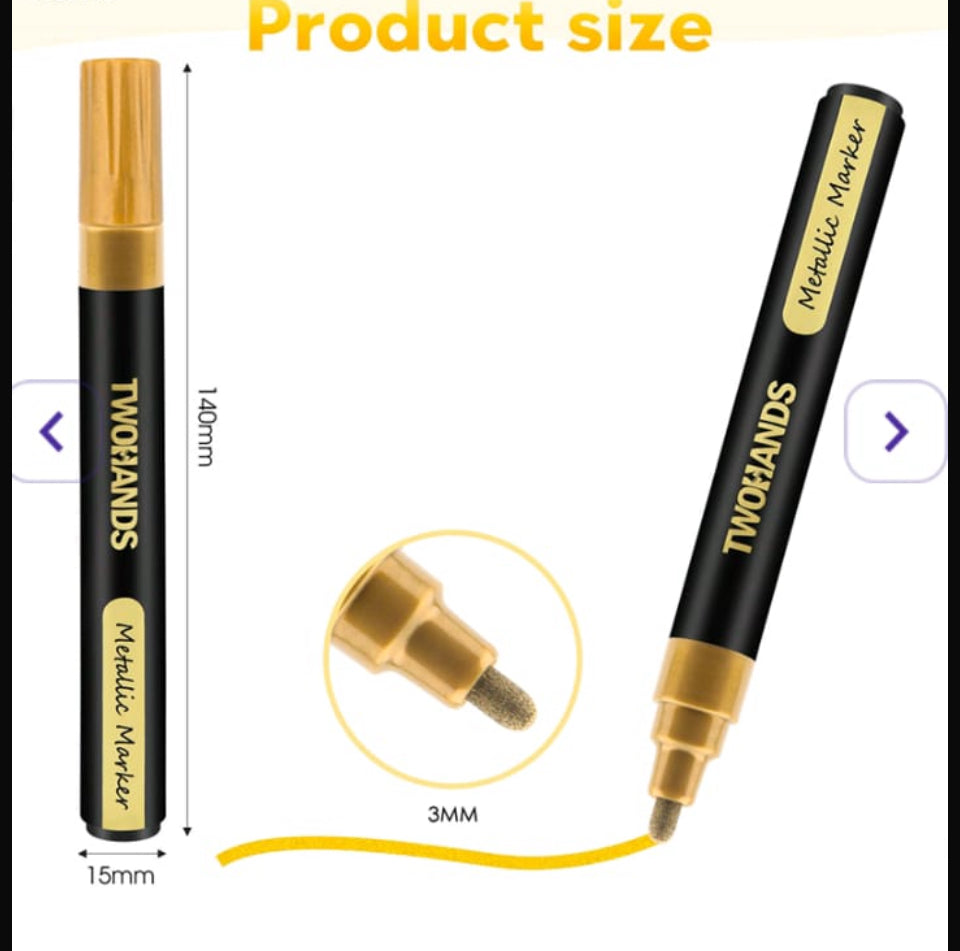 Thick metallic golden pen
