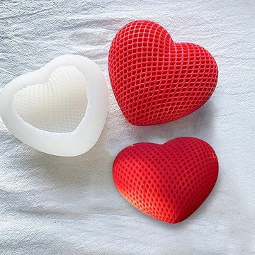 Woven Heart Candle Mould