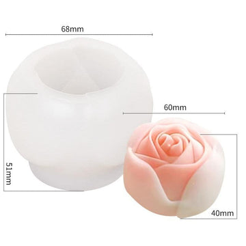 3D Lotus Blooming Flower Candle Mould (060)