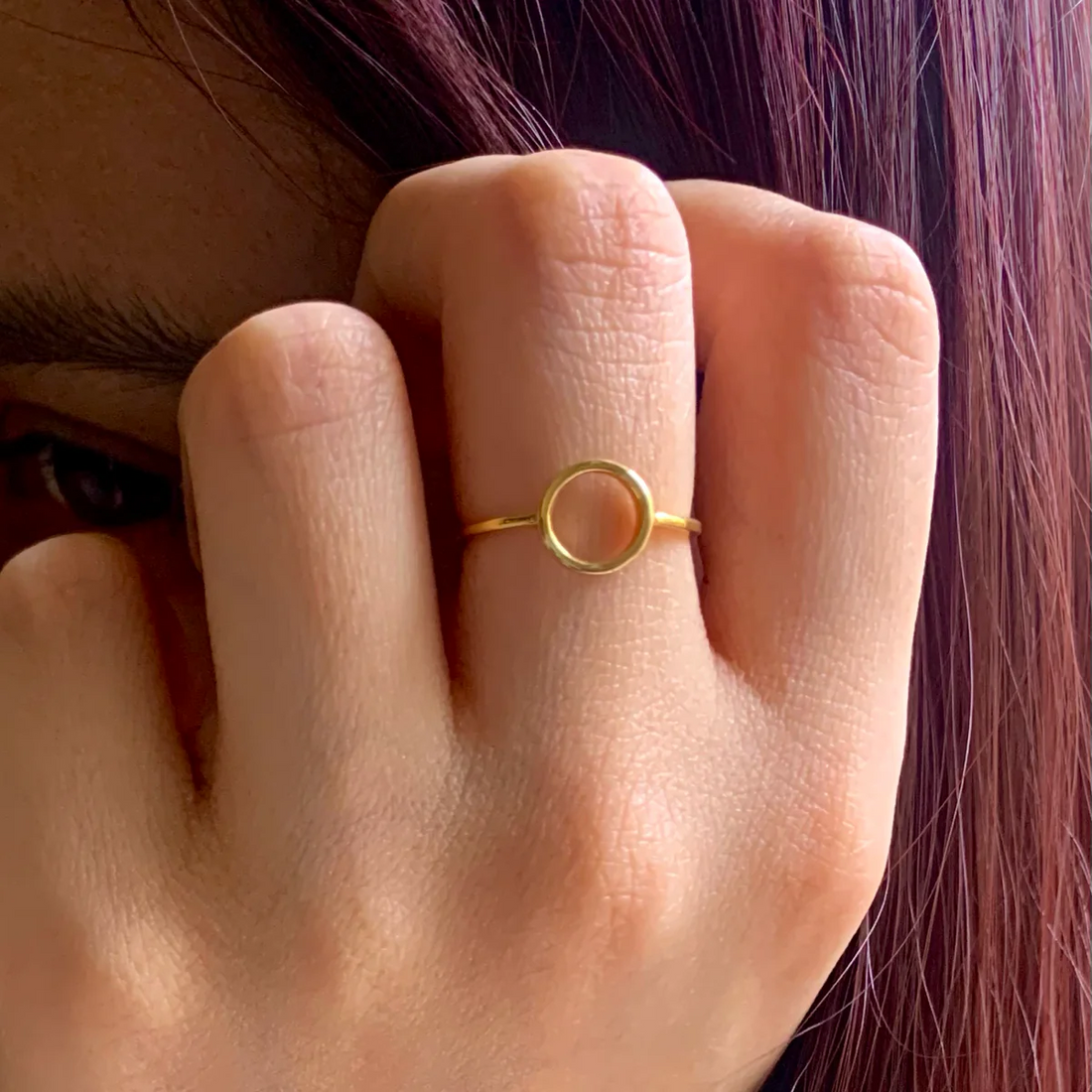 Open Round shape  ring base for resin