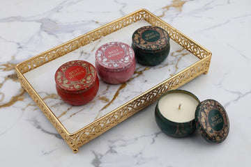 Metal jar for candle