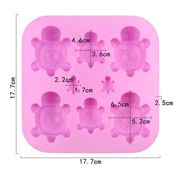 8 Cavity Small And Large Turtle Mould