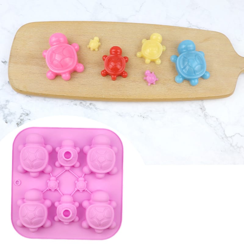 8 Cavity Small And Large Turtle Mould