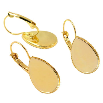 Drop Golden Small Earring Base For Resin