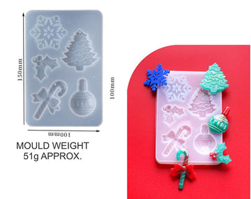 5 cavities Christmas Mould