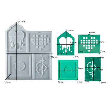 Love Theme House T- light  Holder Mould