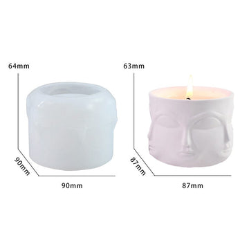 Abstract face candle mould