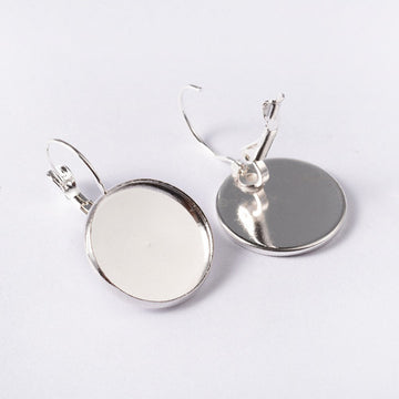 Silver Small Earring Base For Resin