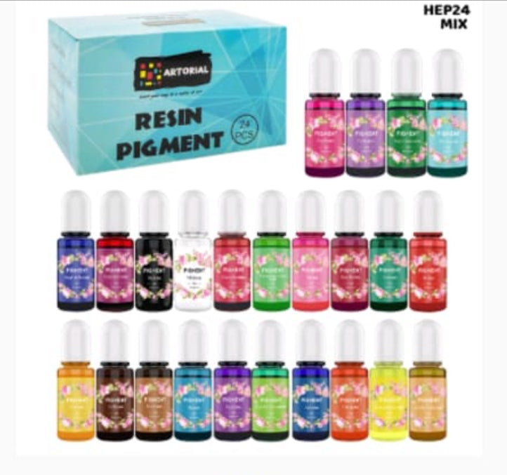 24 shades transparent pigment set