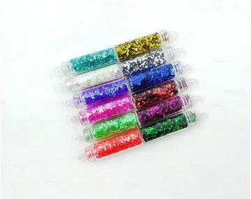 12 shades chunky glitter set